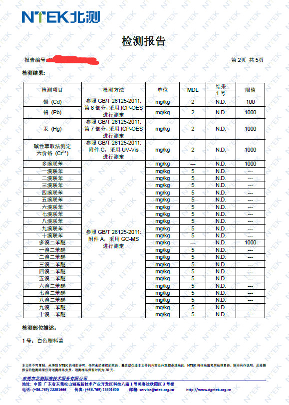 rohs檢測報(bào)告模板